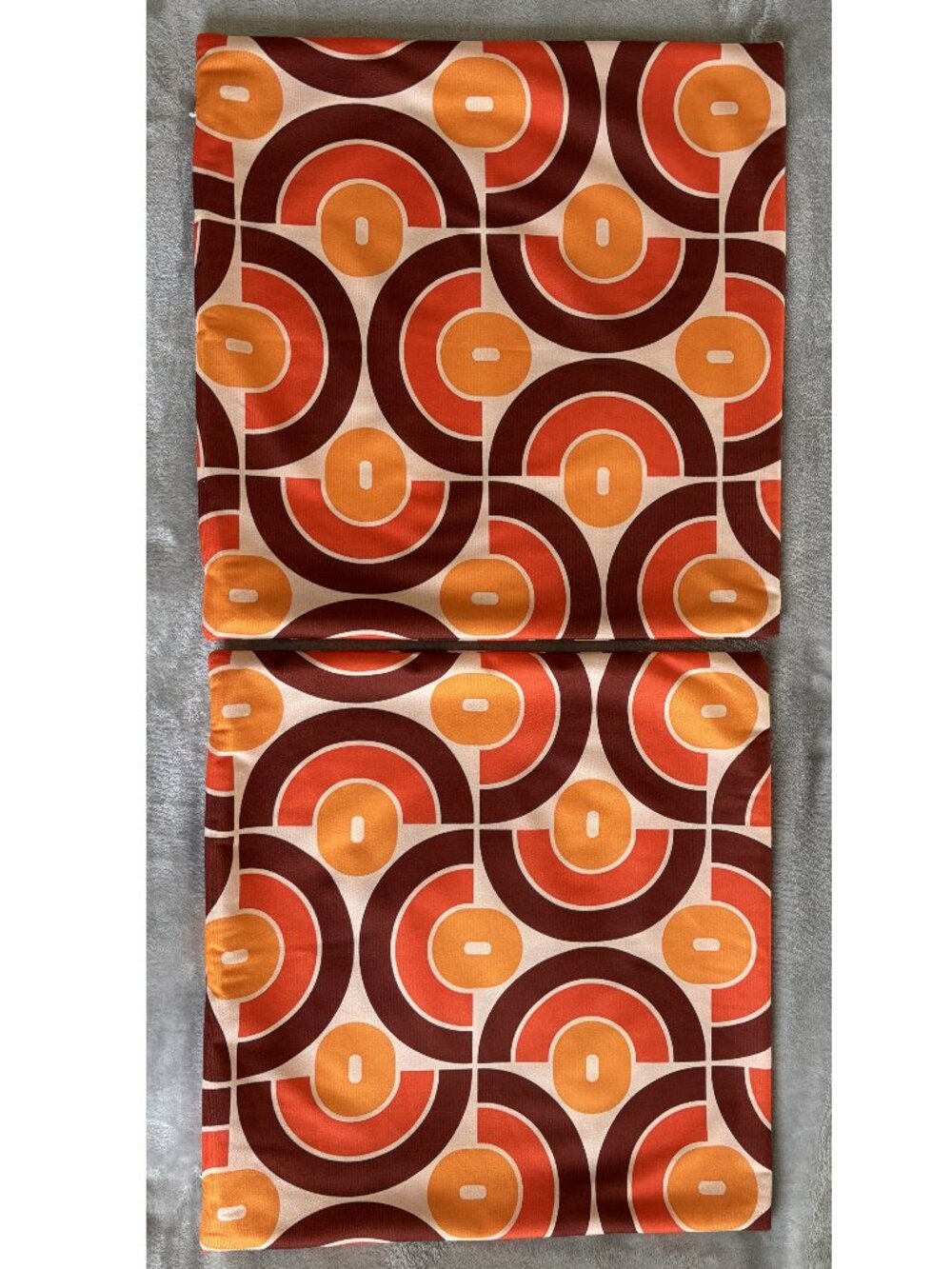 Groovy MCM Style Pair of Pillow Cases
